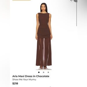 Aria Maxi Dress in Chocolate - Brown Sleeveless Maxi
